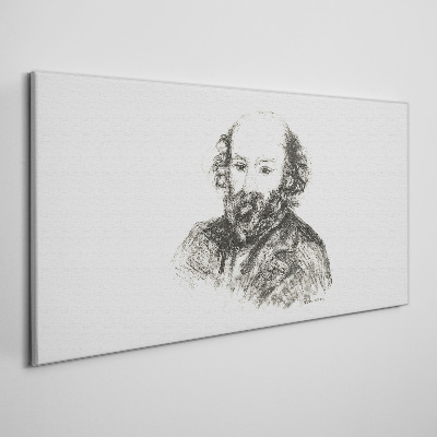 Portrait of a man in a classic style Print on canvas