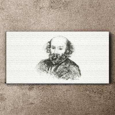 Portrait of a man in a classic style Print on canvas