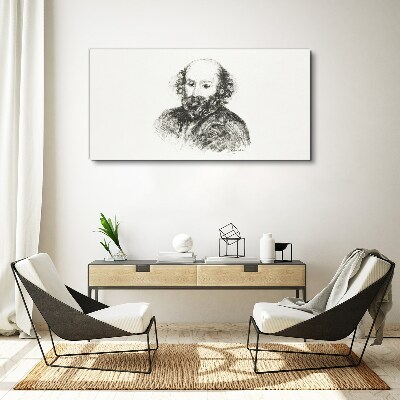Portrait of a man in a classic style Print on canvas