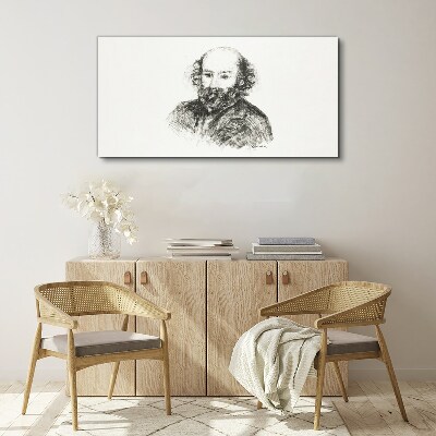 Portrait of a man in a classic style Print on canvas