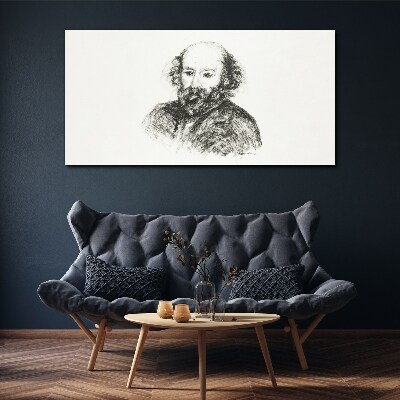 Portrait of a man in a classic style Print on canvas