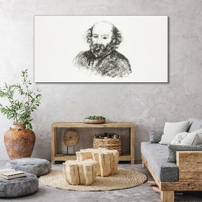 Portrait of a man in a classic style Print on canvas