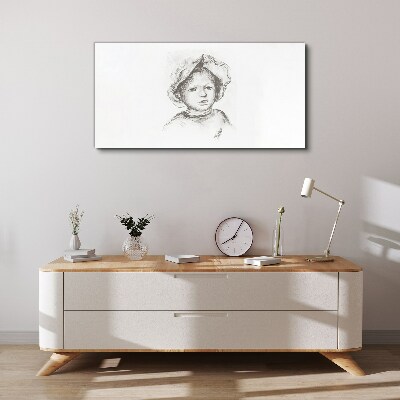 Portrait of a child wearing a hat Print on canvas