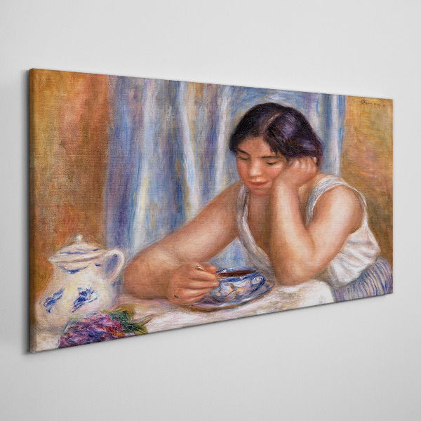 Reflections over a cup of tea Canvas wall art