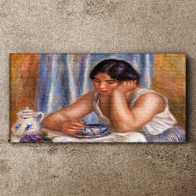 Reflections over a cup of tea Canvas wall art