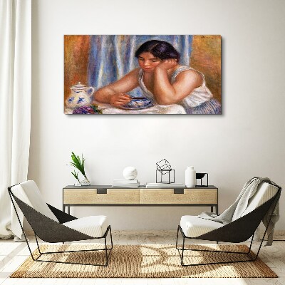 Reflections over a cup of tea Canvas wall art