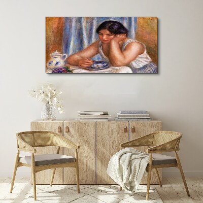 Reflections over a cup of tea Canvas wall art