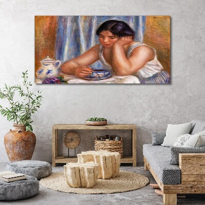 Reflections over a cup of tea Canvas wall art