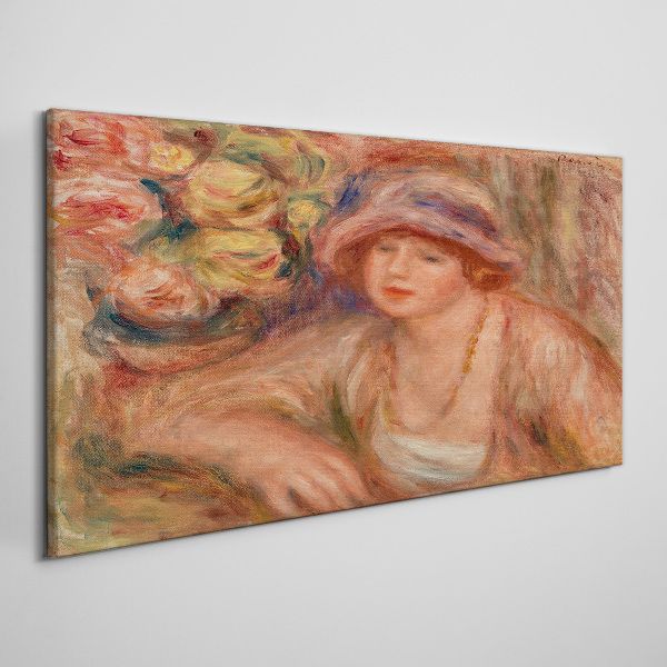 Woman with a hat Print on canvas