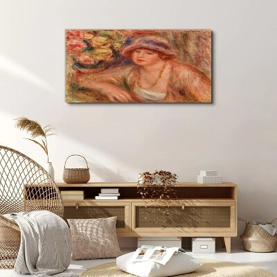 Woman with a hat Print on canvas