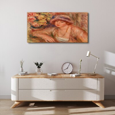 Woman with a hat Print on canvas