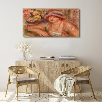 Woman with a hat Print on canvas