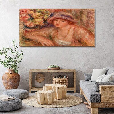 Woman with a hat Print on canvas