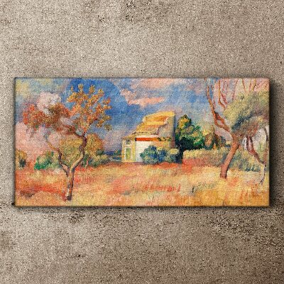 Summer landscapes in pastel colors Canvas wall art