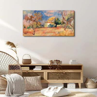 Summer landscapes in pastel colors Canvas wall art