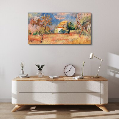 Summer landscapes in pastel colors Canvas wall art