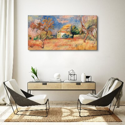 Summer landscapes in pastel colors Canvas wall art