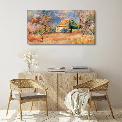 Summer landscapes in pastel colors Canvas wall art