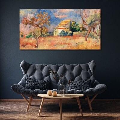 Summer landscapes in pastel colors Canvas wall art