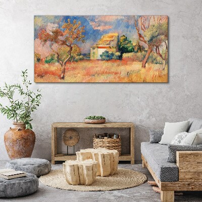 Summer landscapes in pastel colors Canvas wall art