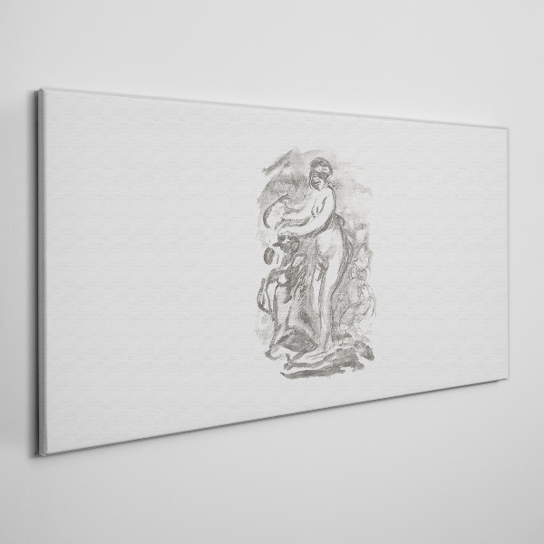 Drawing sketch Canvas print