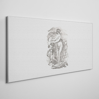 Drawing sketch Canvas print