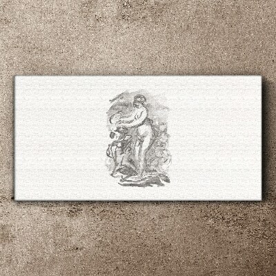 Drawing sketch Canvas print