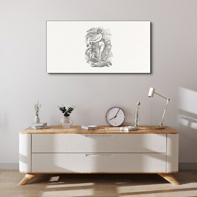 Drawing sketch Canvas print