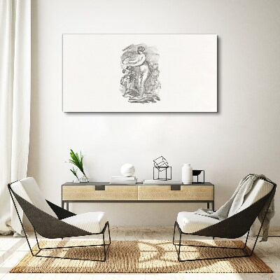 Drawing sketch Canvas print