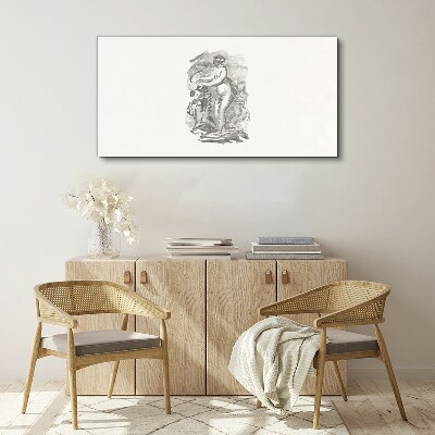 Drawing sketch Canvas print