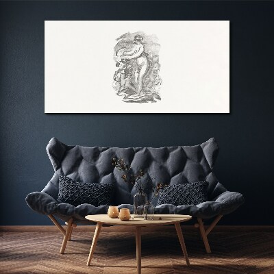 Drawing sketch Canvas print