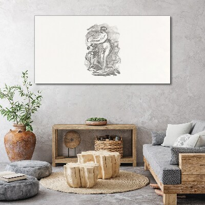 Drawing sketch Canvas print