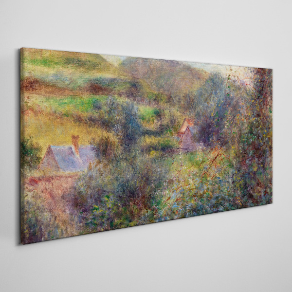Country scenery in pastel colors Print on canvas