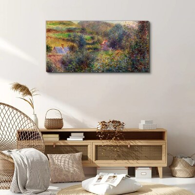 Country scenery in pastel colors Print on canvas