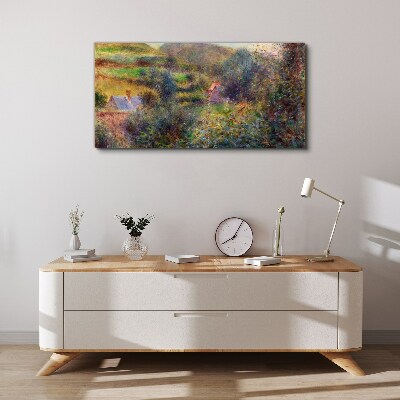 Country scenery in pastel colors Print on canvas