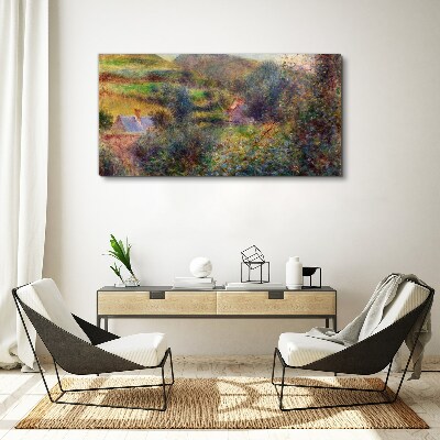 Country scenery in pastel colors Print on canvas