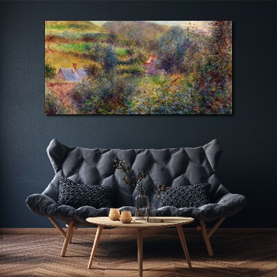 Country scenery in pastel colors Print on canvas