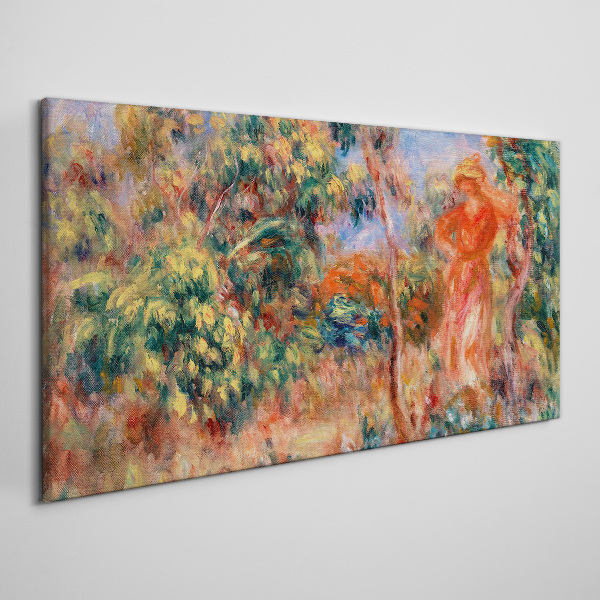 Woman in the garden Canvas wall art