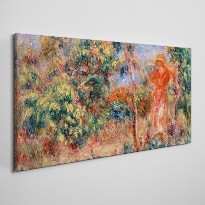 Woman in the garden Canvas wall art