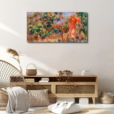 Woman in the garden Canvas wall art