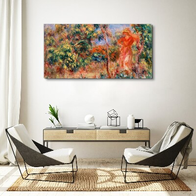 Woman in the garden Canvas wall art