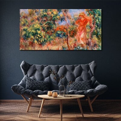 Woman in the garden Canvas wall art