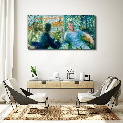 Meeting at the window Canvas wall art