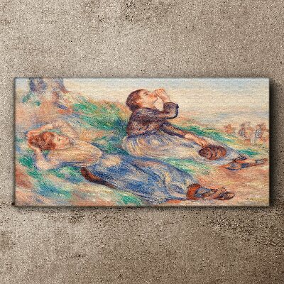 Children's dreams in the meadow Canvas wall art