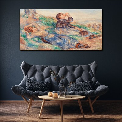 Children's dreams in the meadow Canvas wall art