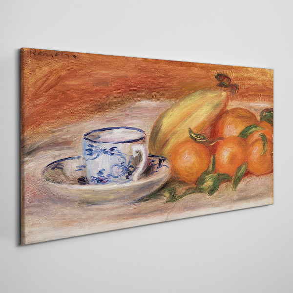 Fruit table with a cup Canvas wall art