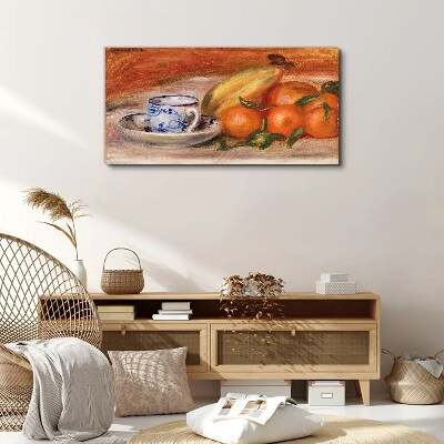 Fruit table with a cup Canvas wall art