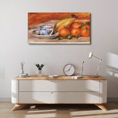 Fruit table with a cup Canvas wall art