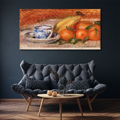 Fruit table with a cup Canvas wall art