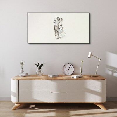 Dancing in the white light Canvas wall art